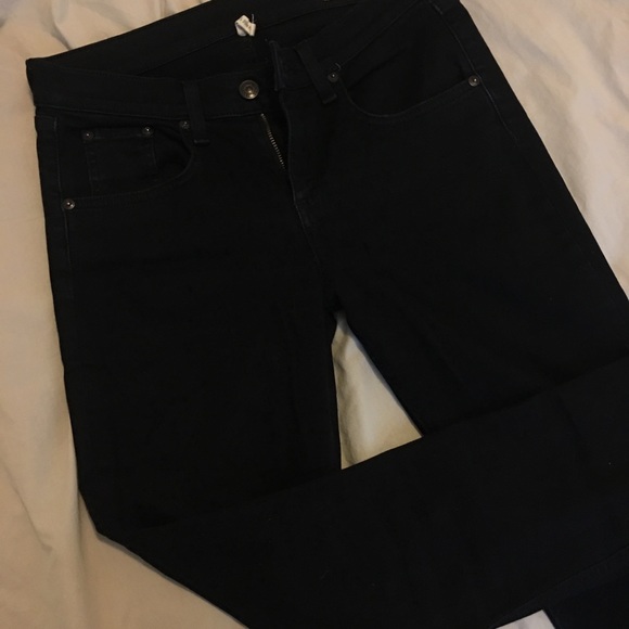 Rag & Bone High Rise Skinny Jean in Black - Picture 3 of 5